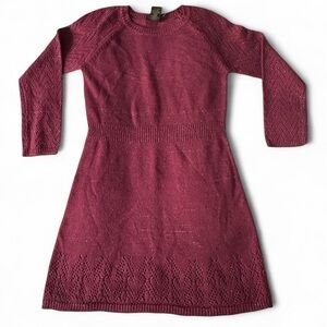 2 Hip Charming Burgundy Knit girl Dress size 12